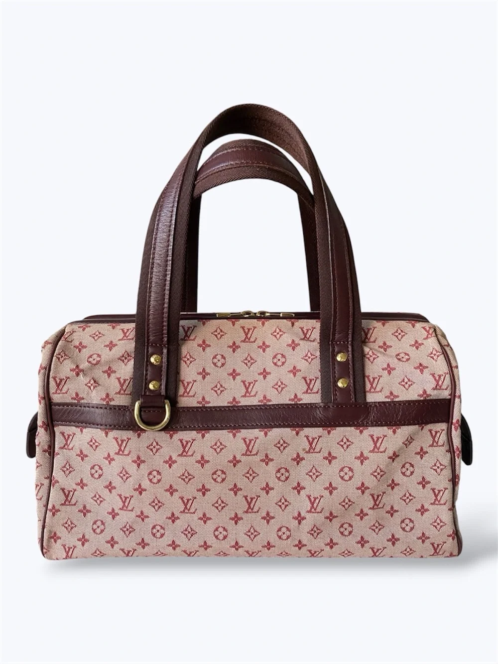 Louis Vuitton Mini Lin Josephine GM Cherry & Bordeaux Canvas with COA